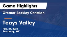 Greater Beckley Christian  vs Teays Valley Game Highlights - Feb. 24, 2022