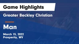 Greater Beckley Christian  vs Man Game Highlights - March 15, 2022