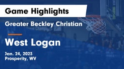 Greater Beckley Christian  vs West Logan Game Highlights - Jan. 24, 2023