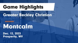 Greater Beckley Christian  vs Montcalm Game Highlights - Dec. 12, 2023