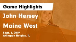 John Hersey  vs Maine West  Game Highlights - Sept. 6, 2019
