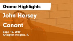 John Hersey  vs Conant  Game Highlights - Sept. 10, 2019