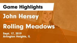 John Hersey  vs Rolling Meadows  Game Highlights - Sept. 17, 2019