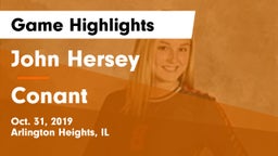 John Hersey  vs Conant  Game Highlights - Oct. 31, 2019