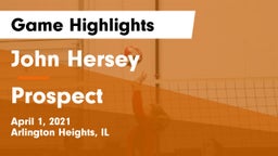 John Hersey  vs Prospect  Game Highlights - April 1, 2021
