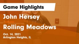 John Hersey  vs Rolling Meadows  Game Highlights - Oct. 14, 2021