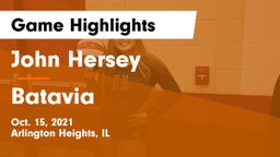 John Hersey  vs Batavia  Game Highlights - Oct. 15, 2021