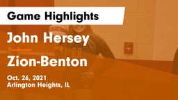 John Hersey  vs Zion-Benton  Game Highlights - Oct. 26, 2021