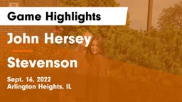 John Hersey  vs Stevenson  Game Highlights - Sept. 16, 2022