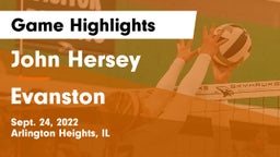 John Hersey  vs Evanston  Game Highlights - Sept. 24, 2022