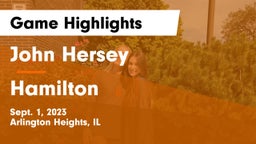 John Hersey  vs Hamilton  Game Highlights - Sept. 1, 2023