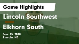Lincoln Southwest  vs Elkhorn South  Game Highlights - Jan. 13, 2018