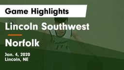 Lincoln Southwest  vs Norfolk  Game Highlights - Jan. 4, 2020