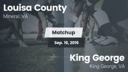 Matchup: Louisa County High vs. King George  2016