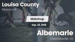 Matchup: Louisa County High vs. Albemarle  2016