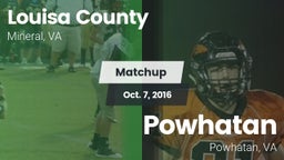 Matchup: Louisa County High vs. Powhatan  2016