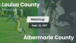 Matchup: Louisa County High vs. Albermarle County  2017