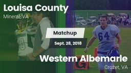 Matchup: Louisa County High vs. Western Albemarle  2018