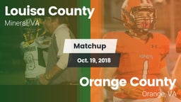 Matchup: Louisa County High vs. Orange County  2018