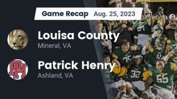 Recap: Louisa County  vs. Patrick Henry  2023