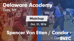 Matchup: Delaware Academy vs. Spencer Van Etten / Candor - SVEC 2016
