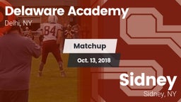 Matchup: Delaware Academy vs. Sidney  2018