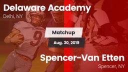 Matchup: Delaware Academy vs. Spencer-Van Etten  2019