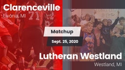 Matchup: Clarenceville vs. Lutheran  Westland 2020