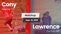 Matchup: Cony vs. Lawrence  2018
