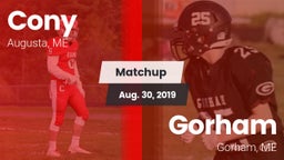 Matchup: Cony vs. Gorham  2019