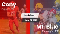 Matchup: Cony vs. Mt. Blue  2020
