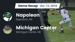Recap: Napoleon  vs. Michigan Center  2018