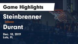 Steinbrenner  vs Durant Game Highlights - Dec. 10, 2019