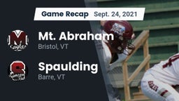 Recap: Mt. Abraham  vs. Spaulding  2021