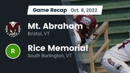 Recap: Mt. Abraham  vs. Rice Memorial  2022