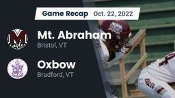Recap: Mt. Abraham  vs. Oxbow  2022