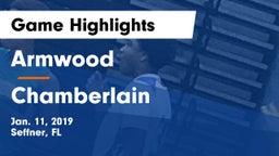 Armwood  vs Chamberlain  Game Highlights - Jan. 11, 2019
