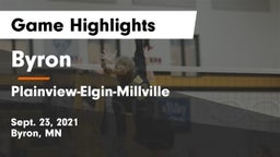 Byron  vs Plainview-Elgin-Millville  Game Highlights - Sept. 23, 2021