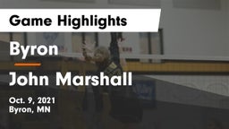 Byron  vs John Marshall  Game Highlights - Oct. 9, 2021