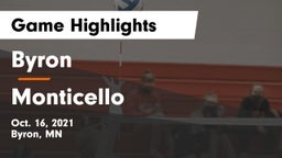 Byron  vs Monticello  Game Highlights - Oct. 16, 2021