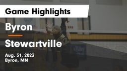 Byron  vs Stewartville  Game Highlights - Aug. 31, 2023