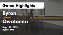 Byron  vs Owatonna  Game Highlights - Sept. 12, 2023