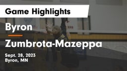 Byron  vs Zumbrota-Mazeppa  Game Highlights - Sept. 28, 2023