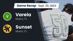 Recap: Varela  vs. Sunset  2023