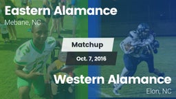 Matchup: Eastern Alamance vs. Western Alamance  2016