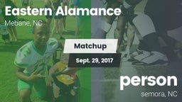 Matchup: Eastern Alamance vs. person  2017