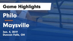 Philo  vs Maysville  Game Highlights - Jan. 4, 2019