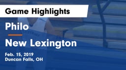 Philo  vs New Lexington  Game Highlights - Feb. 15, 2019