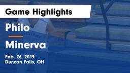 Philo  vs Minerva  Game Highlights - Feb. 26, 2019