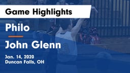 Philo  vs John Glenn  Game Highlights - Jan. 14, 2020